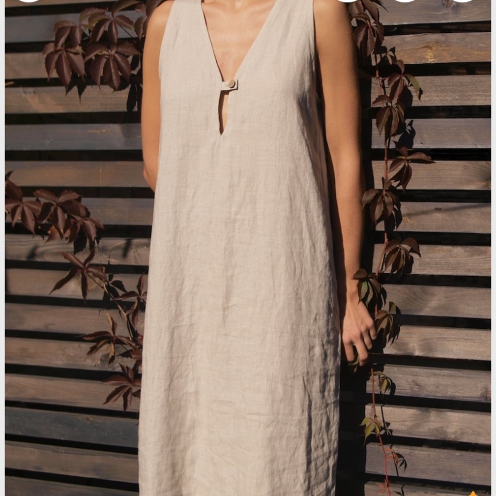 Linen Nursing Dress House Dress Nightgown